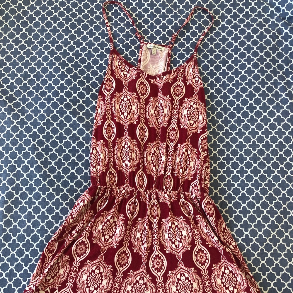 Charlotte Russe, S, patterned tank-top romper